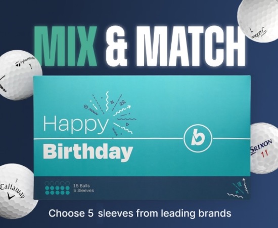 Happy Birthday golf ball selection box