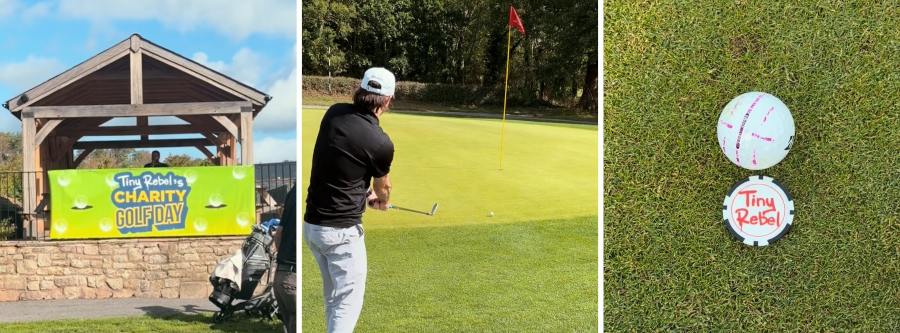 More photos of the gimmeballs team at Tiny Rebel's charity golf day
