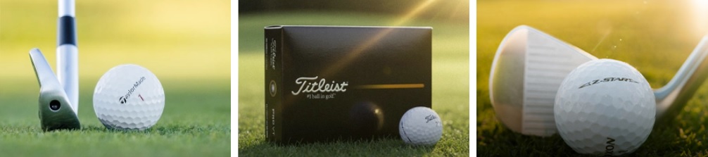 Tournament-winning golf balls from TaylorMade, Titleist and Srixon